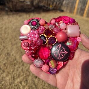Hand Crafted Pink Heart Ornament